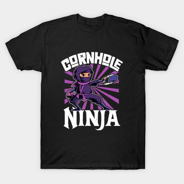 Cornhole Ninja T-Shirt by Modern Medieval Design